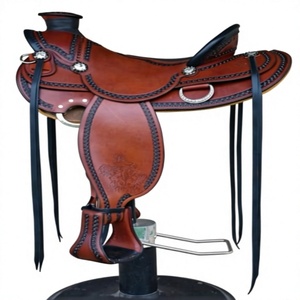 BS International NA84 Heavy Duty Genuine Leather Horse Saddle Wood Tree <b>Waterproof</b> Eco Friendly English Racing Saddle Factory - Product Image 3