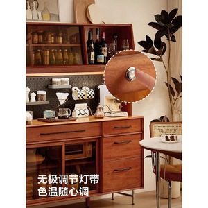 Modern Vintage Solid Wood <b>Sideboard</b> With Storage Cabinet Retro Furniture For Living Room Or Dining Area - Product Image 3