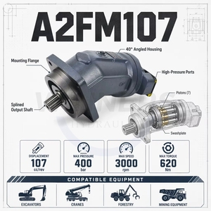 Moteur à piston à cylindrée fixe A2FM A2FM28 A2FM63 A2FM80 A2FM107 107cc pour système hydraulique, machines de construction - Product Image 4