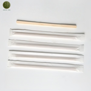 Palitos Agitadores de Café de Bambú Desechables Envueltos Individualmente, Forma Cuadrada Clásica, Portátiles para Uso en el Hogar, Cocina, Cafetería y Bebidas - Product Image 5