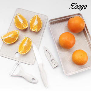 Ensemble de couteaux de cuisine écologiques 4 pièces avec planche à découper, couteau en céramique, éplucheur et étui pour la préparation des aliments - Product Image 5