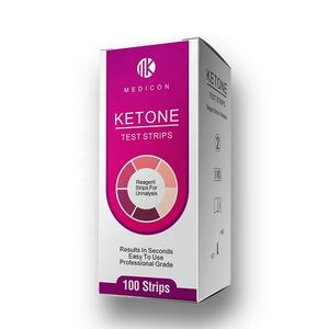 Pemasok strip uji keton untuk strip uji Ketosis Urinalysis <span class=keywords><strong>1</strong></span> kotak MOQ - Product Image 1