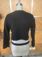 BSCI/WRAP Maßgefertigter Vintage Damen-Pullover Standard Wolle/Kaschmir Flachgestrickte Strickjacke mit Frontlogo und Knöpfen