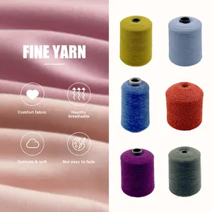 Thân Thiện Với Môi Dệt Tùy Chỉnh Màu Sắc Polyester Lanas De Tejer Crochet Pha Trộn Acrylic Viscose Pha Trộn Sợi