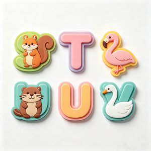 Magneti Alfabetici 3D Personalizzati OEM <span class=keywords><strong>per</strong></span> Frigorifero, 26 Lettere dalla A alla Z con Animali, Giocattolo Educativo - Product Image 5