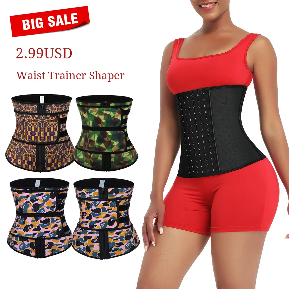 Big Sale Women Slim Tummy Control Neoprene/Latex Waist Trainer Compression Sport Back Support rifinitore per la vita