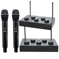 Vocomax K3 Mixeur Karaoké Tout-en-un avec Microphones Dynamiques Sans Fil Double Bouton Sans Fil 16 Canaux UHF Réglage Sonore DSP pour