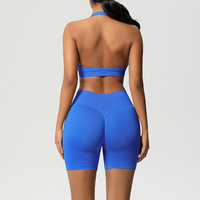 Paduxi 2026 Vrouwen Nieuwkomers Solide Naadloze Activewear Fitness Gym Set Custom Logo Scrunch Butt V Back Hoge Taille Shorts Yoga