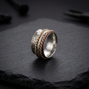 Trendy Design High Quality <b>Spinner</b> Handmade <b>Ring</b> 925 Sterling Silver Jewelry Wholesale Factory Price - Product Image 3