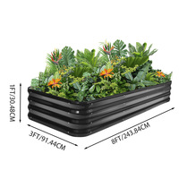 Jardinage de légumes et de fleurs en pot pour la cour, le patio, le balcon, pots de culture pour manger directement, résistants à la corrosion, robustes, galvanisés