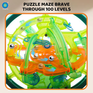 Jouets de <span class=keywords><strong>jeu</strong></span> originaux en gros, 100 niveaux, puzzle magique 3D, boule de labyrinthe, jouet éducatif amusant en plastique intelligent avec piste lumineuse pour enfants - Product Image 4