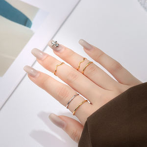 Оптовая продажа много 925 стерлингового серебра кольцо минималистский простой несколько размеров кольцо на палец - Product Image 6