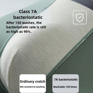 Calzoncillos bóxer de corte medio para hombre, ropa interior de alta gama para negocios, hechos de fibra de bambú transpirable y antibacteriana, sin costuras y cómodos. - Product Image 4