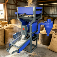 Machine à décortiquer le riz avec tamis vibrant, machine à éliminer les coques de riz avec élévateur, machine à moudre le riz