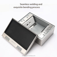 Prise de sol encastrée FUPAI JF Type 200 16A 4 prises NFC EU CN en acier inoxydable dissimulée IP20