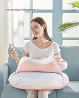 Couverture en coton tricoté rose bébé taille réglable bras dos soutien biberon allaitement allaitement oreiller d'allaitement pour l'allaitement