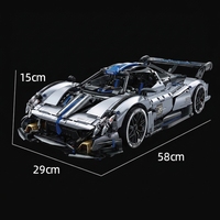 88806 EN71 Pagani Al Super Racing Sport Car 1:8 Scale Plastic Racing Building Blocks Bricks CarToys Christmas Gift