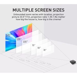 Proyector Mvuyo para el Hogar con Android 9, Batería Integrada de 3-4 Horas de Duración, para Uso en Cine en Casa - Product Image 5