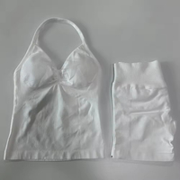 Ensemble Short et Débardeur de Yoga Sportif Actif Grande Taille, Deux Pièces Sans Couture pour Femmes