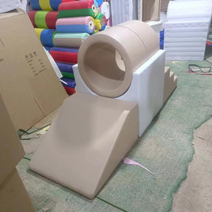 Set de Juego Suave para Exteriores en Beige Natural con Casa de Brinco, Equipo de <span class=keywords><strong>Gimnasio</strong></span>, Set de Juego Suave para Bebés, Alquiler para Eventos, Set de Juego de Espuma Suave para Niños - Product Image 2