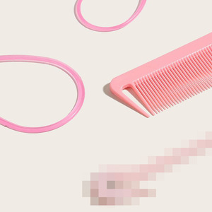 Hair Styling Kit Pink Hair Pulling Comb Large <b>Small</b> Hair Forks Plastic Hair Styling <b>Tool</b> Set For Women And Girls - Product Image 3