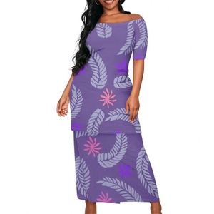 Cheap Samoan Puletasi Drop Shipping Products 2023 Polynesian Fijian Tapa Print Islander Style Dress Sets Cantidad mínima de pedido - Product Image 4