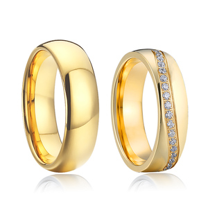 Anillos de Boda de Oro de 18k con Diamantes Cz para Parejas, Anillo de Oro para Hombre y Mujer, Anillos de Oro, Goldringe, <span class=keywords><strong>Ringar</strong></span>, Ringen - Product Image 3