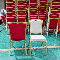 Chaises de conférence modernes et minimalistes en fer, sans accoudoirs, non pliantes, rembourrées et capitonnées, pour hôtel, fourniture directe d'usine