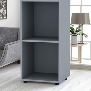 Estantería de estantería de cubo, organizador de madera, estantería de almacenamiento abierta (2 <span class=keywords><strong>cubos</strong></span>, gris) - Product Image 2