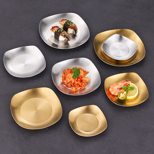 2026 Plateau carré en acier inoxydable personnalisé, <span class=keywords><strong>incassable</strong></span> et de qualité supérieure, pour repas au hot pot, <span class=keywords><strong>vaisselle</strong></span> portable et plateau à collations, pour la maison et l'hôtel - Product Image 4