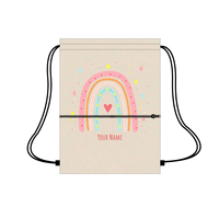 Sac à cordon en polyester avec ruban, écologique et pliable, durable pour un usage quotidien et le rangement