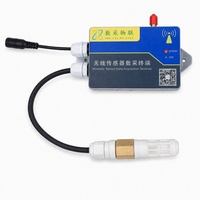 Capteur de température et d'humidité WiFi sans fil -40-120°C 0-100%HR IP64 Modbus RTU 5-28V DC mural pour entrepôt frigorifique