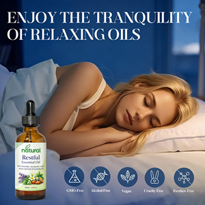 Huile de massage corporel 100% naturelle pour un sommeil réparateur et un soulagement du stress, à base d'huiles essentielles de lavande et de néroli, idéale pour la relaxation corporelle - Product Image 2