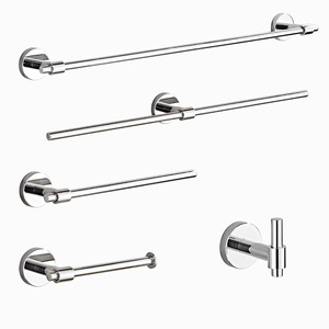 Porte-serviettes de salle de bain Saint Ruijia en acier inoxydable 304, finition brillante, simple couche, fixation murale pour salle de bain - Product Image 4