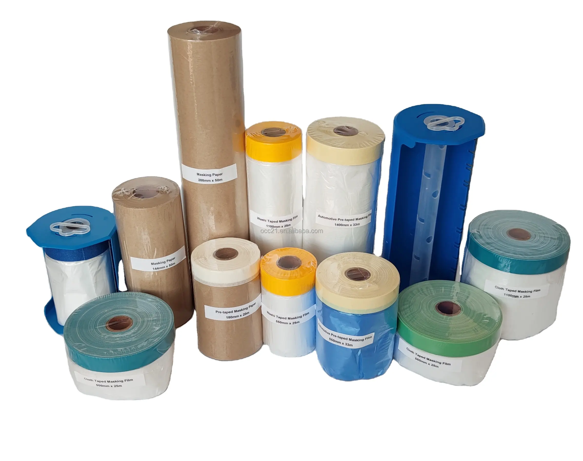 1.1 m pre-taped Masking Film Plastic Covering for Automotive Paint Auto Painting