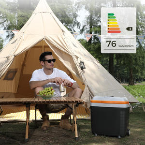 Réfrigérateur de voiture 12V 28L portable avec roues, refroidissement et chauffage pour boissons, bière et <span class=keywords><strong>lait</strong></span> - Product Image 2