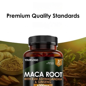 Suplemen Ekstrak Akar <span class=keywords><strong>Maca</strong></span> 6000mg dengan Ashwagandha 60 Kapsul (Persediaan 3 Bulan) untuk Pertumbuhan Otot Dewasa - Product Image 3