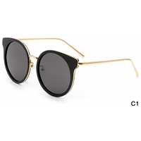 Gafas de Sol Inteligentes de Moda YIYI para Hombre, Redondas, Metálicas, UV400, Montura Dorada, Lentes Tácticas, Protección Solar para Exteriores para Mujer