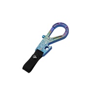 Pièces CNC OEM en alliage de titane, porte-clés coloré anodisé, mousqueton en titane, porte-clés EDC