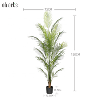 OH ARTS Feuilles de palmier artificielles de qualité à bas prix, faux arbre pour l'intérieur et l'extérieur