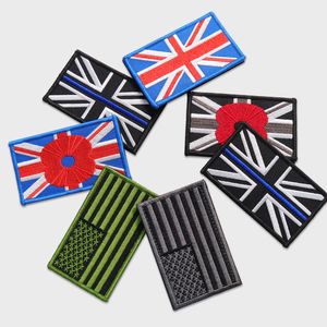 Écussons brodés personnalisés de drapeau pirate, à thermocoller, thème anniversaire américain, avec fermeture auto-agrippante - Product Image 3