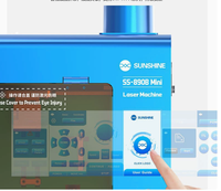 Machine laser mini SUNSHINE SS-890B pour le retrait du verre arrière et du cadre d'iPhone, outil de démontage de support d'écran à moteur sans balais série X-17PM