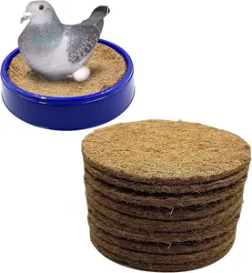 lz 21cm Round Natural Fibre Material pigeon Bird Bed Pad Pigeon Nest Mat for laying eggs