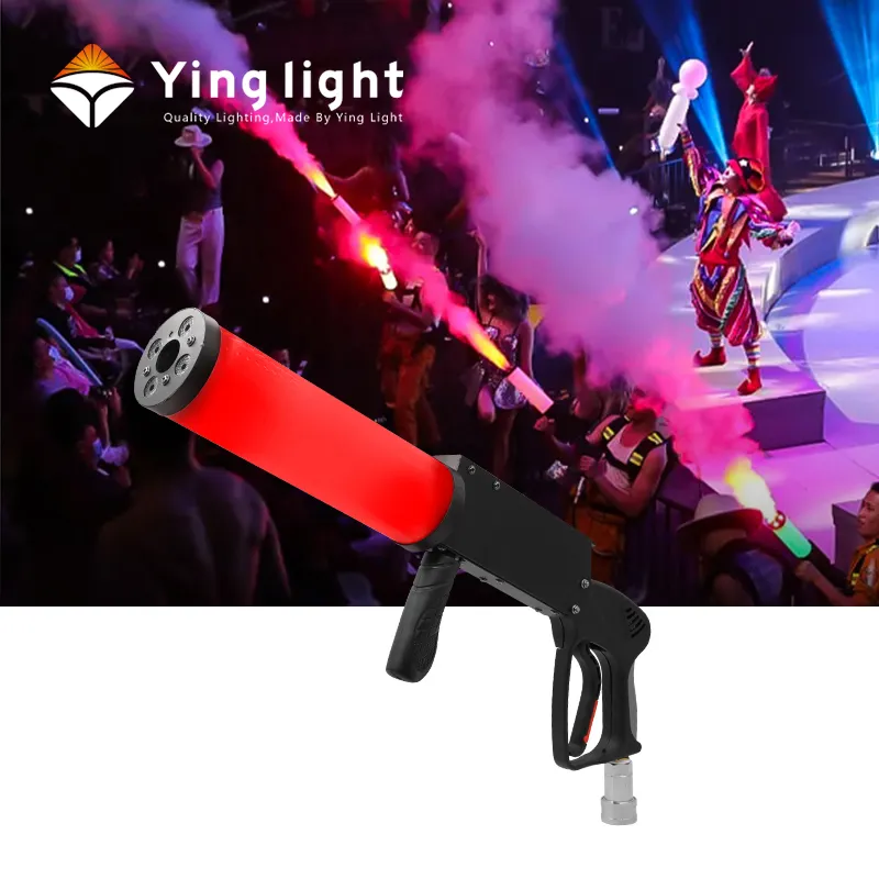 Handheld Led Co2 Gun Rgb Jet Machine Efeitos Especiais Dj Stage Fog Gás Air Column Gun