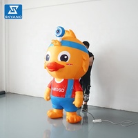 Personnage de dessin animé gonflable publicitaire mascotte de dessin animé gonflable canard dessin animé debout sculpture gonflable de canard jaune