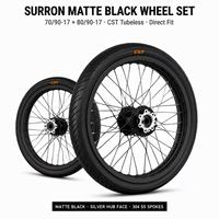 Ensemble de roues Supermoto haute performance de 17 pouces, compatible avec Surron Light Bee X LBX Talaria Sting 17x1.60 17x2.15, pneus CST chromés argentés