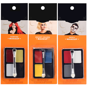 Palette de <span class=keywords><strong>maquillage</strong></span> pour enfants, 4 couleurs, imperméable, végétalien, pour <span class=keywords><strong>Halloween</strong></span>, costume de cosplay, peinture corporelle nue, visage, prix bas, fabrication en gros - Product Image 2