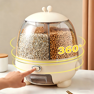 Dispenser di Cereali Uforu, <span class=keywords><strong>Contenitori</strong></span> in Plastica <span class=keywords><strong>per</strong></span> Dispenser Rotante di Cereali Sfusi, Organizzatori <span class=keywords><strong>per</strong></span> Armadietti con Dispenser Ermetico <span class=keywords><strong>per</strong></span> Riso - Product Image 1