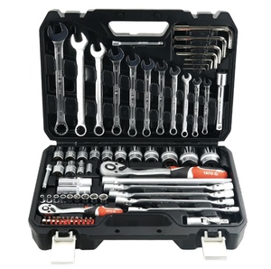 Cho 122 mảnh tay cơ khí kết hợp thiết lập Ratchet nhanh chóng phát hành ổ cắm wrenches 1/<span class=keywords><strong>2</strong></span> trong ổ đĩa sửa chữa hộp công cụ mô hình YT-38901 - Product Image 1