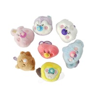 Porte-clés en peluche Kawaii BT, motif fleur rose, pendentif animal en peluche mignon, breloque de sac, cadeau pour les fans